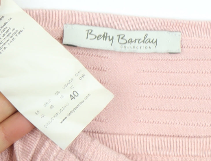 Betty Barclay Women Pink Size 12 Lightweight Knit Jumper
