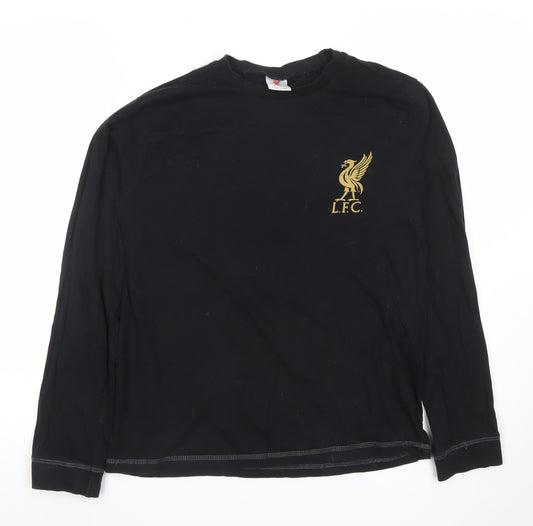 Pyjamas.com Teens Black LFC Long Sleeve Cotton T-Shirt L