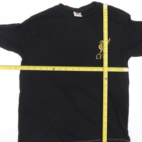Pyjamas.com Teens Black LFC Long Sleeve Cotton T-Shirt L