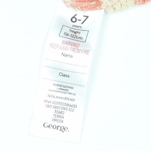 George Girls Pink Ivory Crochet Camisole Top 6-7 Years Sleeveless Summer