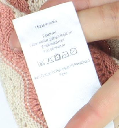 George Girls Pink Ivory Crochet Camisole Top 6-7 Years Sleeveless Summer