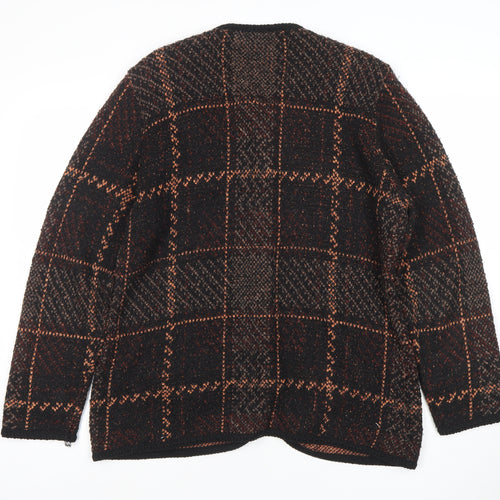 Marks and Spencer Women's Brown Check Wool Blend Blazer Jacket Size 18