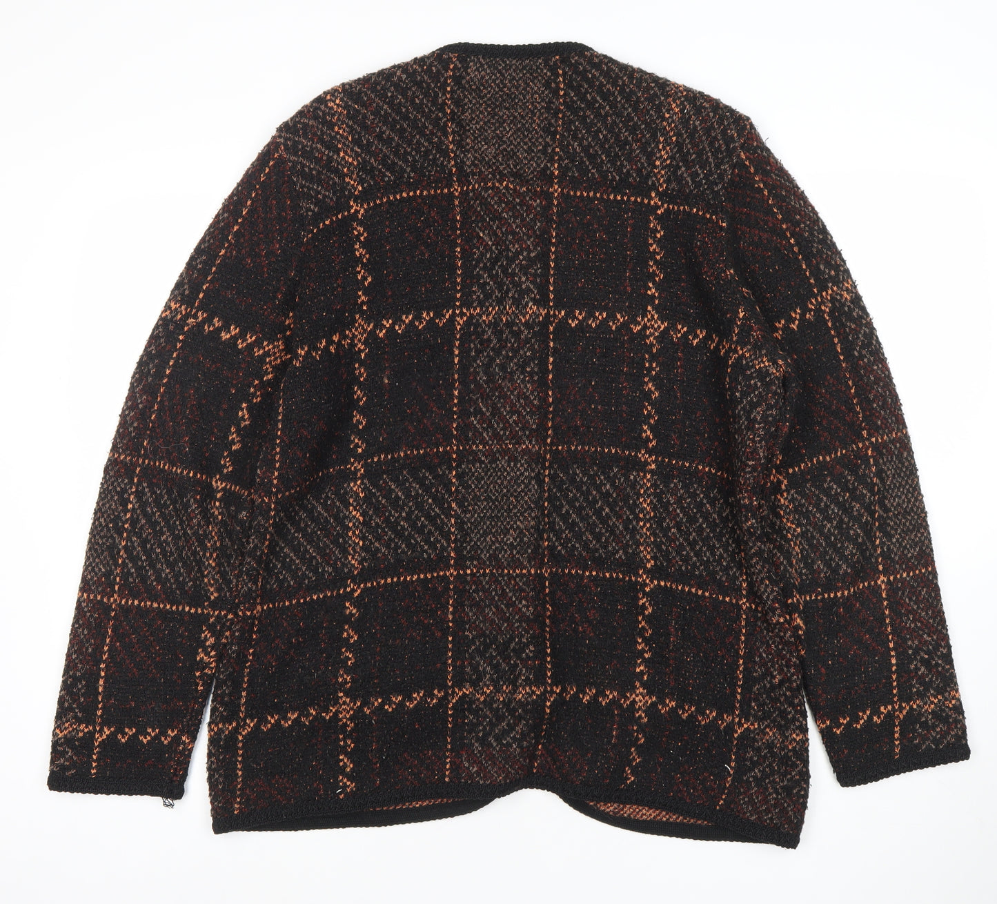 Marks and Spencer Women's Brown Check Wool Blend Blazer Jacket Size 18