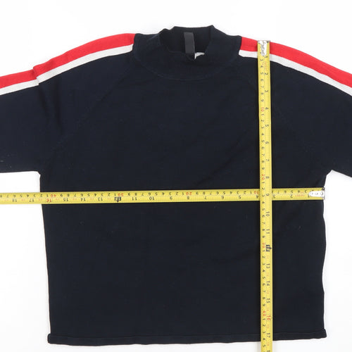 H&M Divided Women's Black Mock Neck Long Sleeve Knit Top Size M