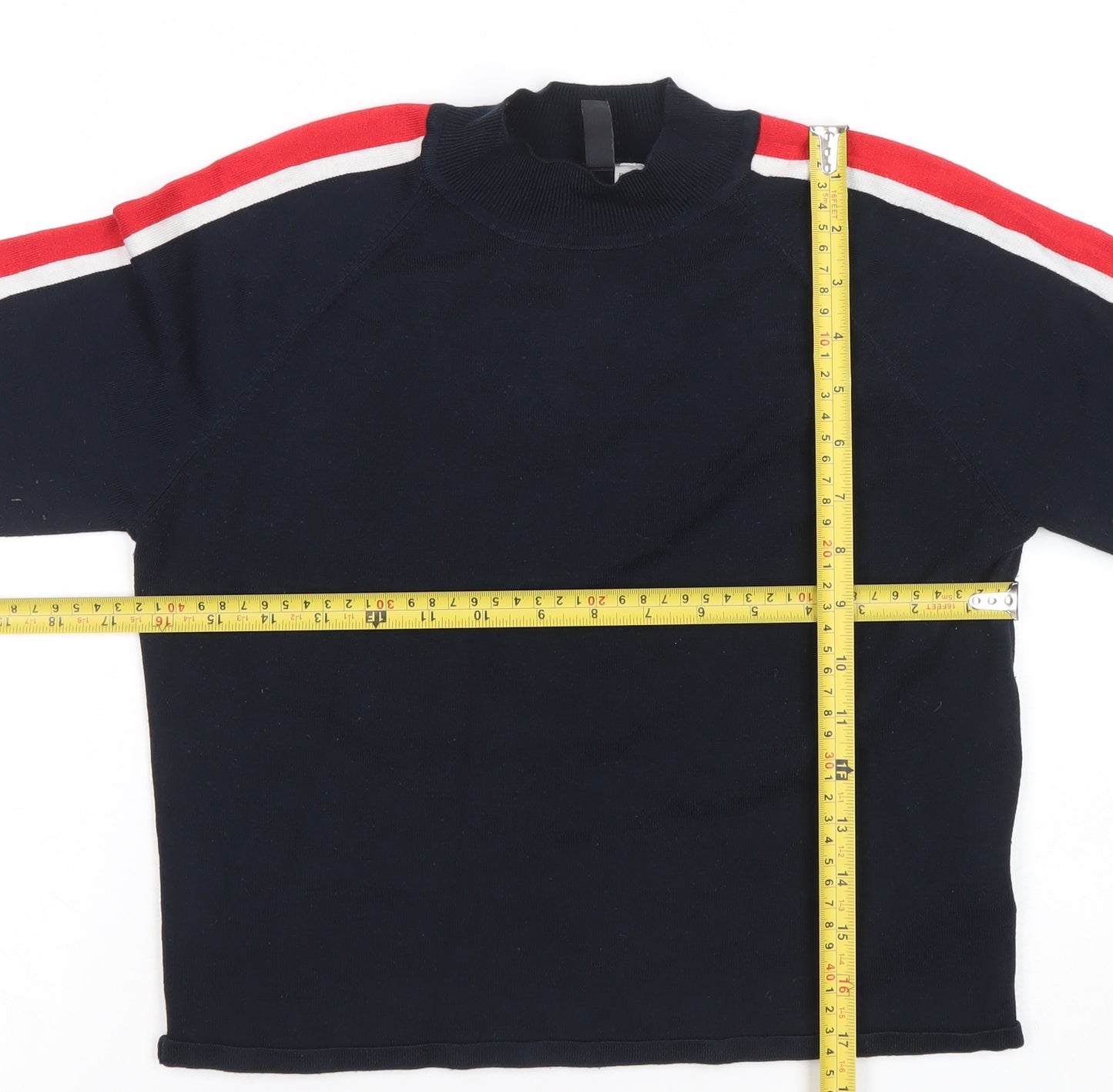 H&M Divided Women's Black Mock Neck Long Sleeve Knit Top Size M