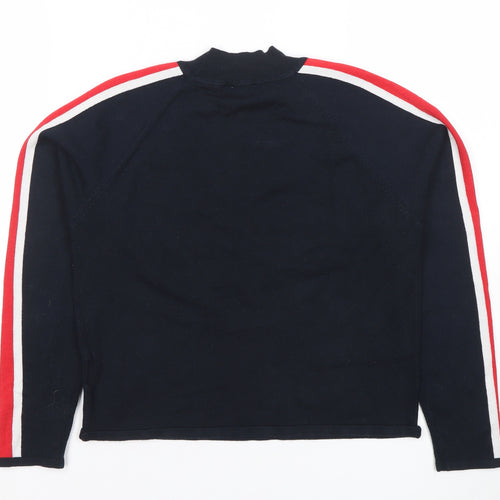 H&M Divided Women's Black Mock Neck Long Sleeve Knit Top Size M