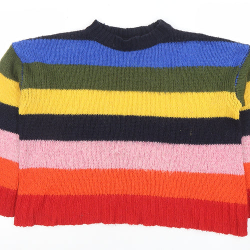 BDG Women’s Multicoloured Striped Chunky Knit Jumper XS