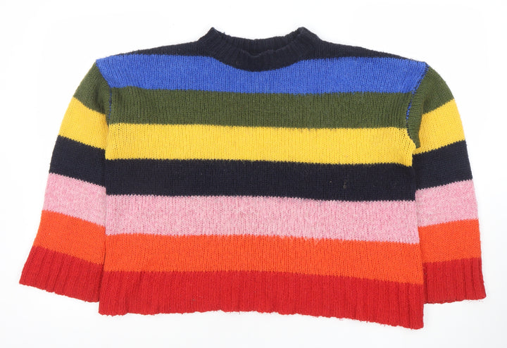 BDG Women’s Multicoloured Striped Chunky Knit Jumper XS