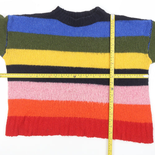 BDG Women’s Multicoloured Striped Chunky Knit Jumper XS