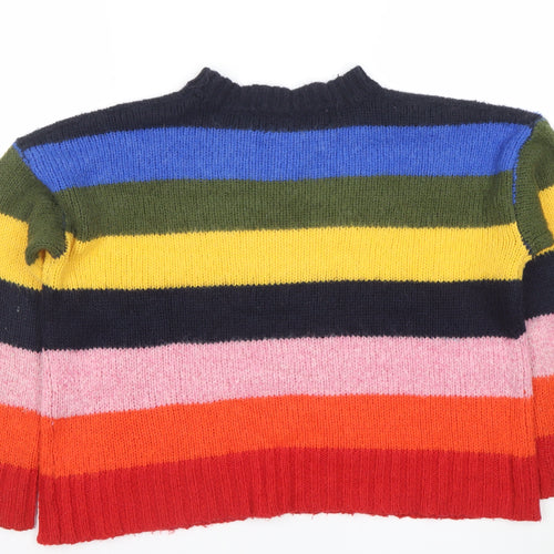 BDG Women’s Multicoloured Striped Chunky Knit Jumper XS