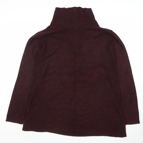 Luca Vanniotti Womens Burgundy Roll Neck Knit Jumper M