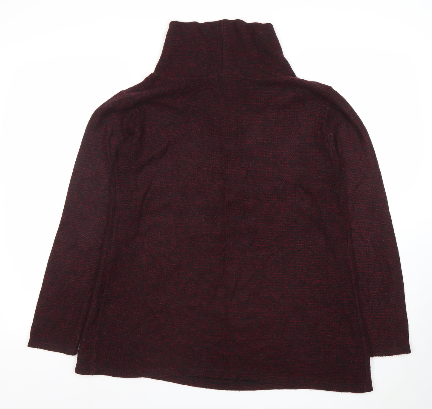 Luca Vanniotti Womens Burgundy Roll Neck Knit Jumper M