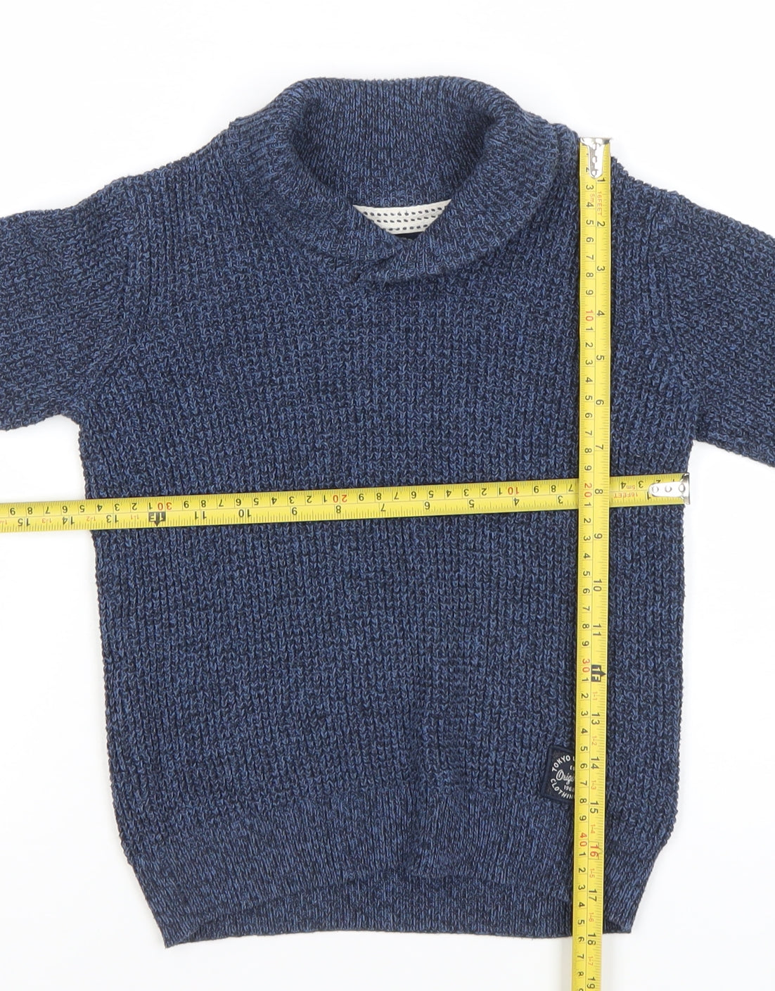 Tokyo Laundry Boys Blue Roll Neck Knit Jumper Size 5/6 Years