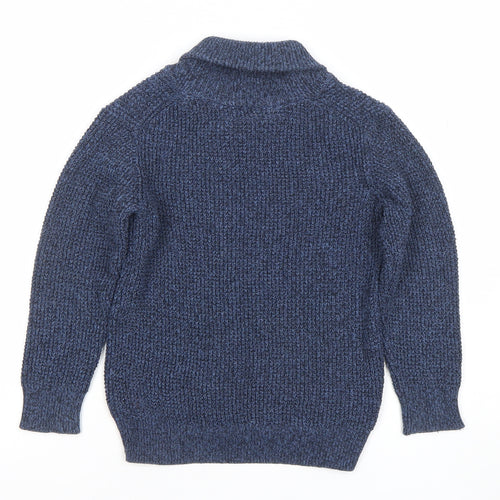 Tokyo Laundry Boys Blue Roll Neck Knit Jumper Size 5/6 Years