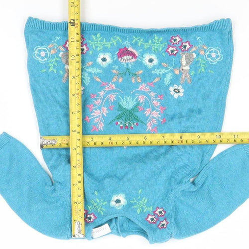 Next Blue Bunny Floral Knit Pullover Jumper 0-3 Months Unisex Baby