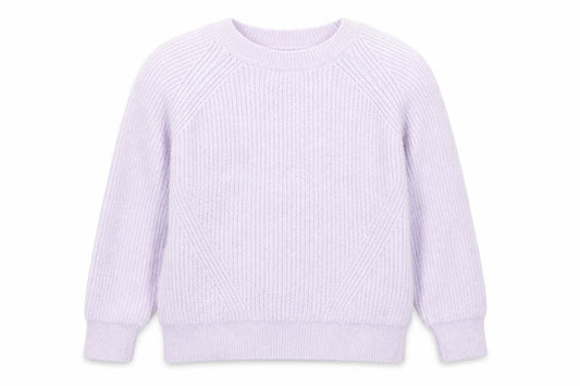 Front view of Tu girls’ lilac rib knit jumper 7 years polyester acrylic blend