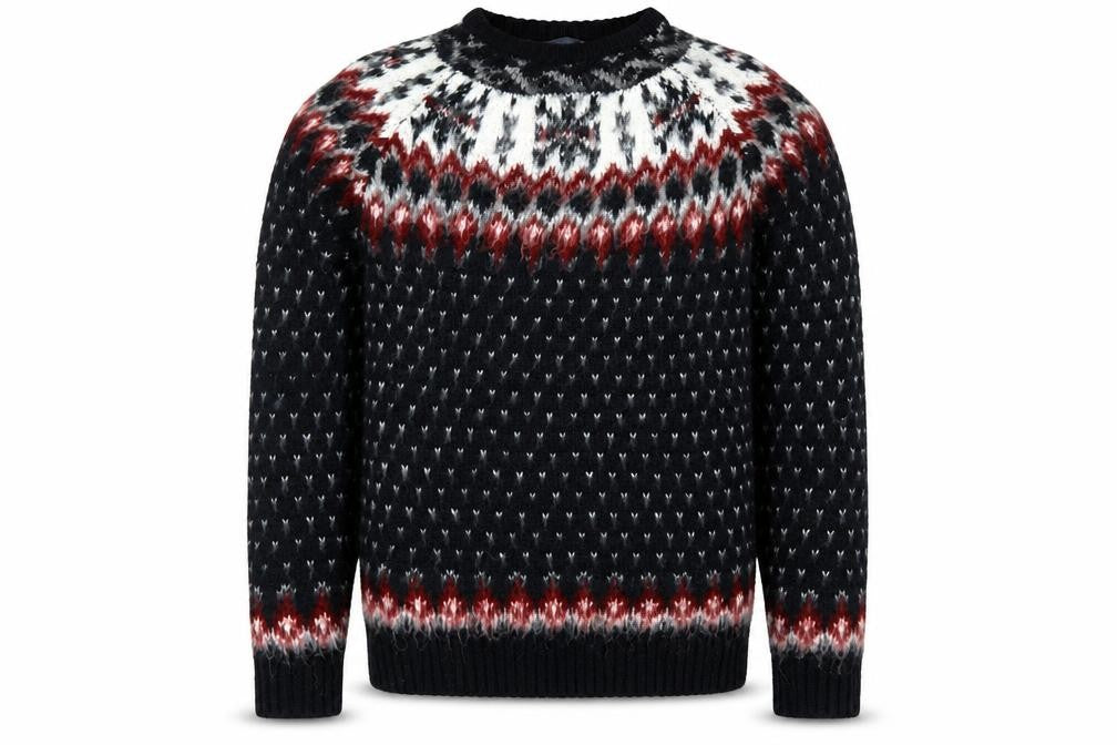 Front view of Cedarwood State Men's Multicoloured S Fair Isle Acrylic jumper