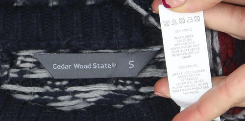Cedar Wood State Men's Multicoloured S Fair Isle Acrylic Pullover Jumper
