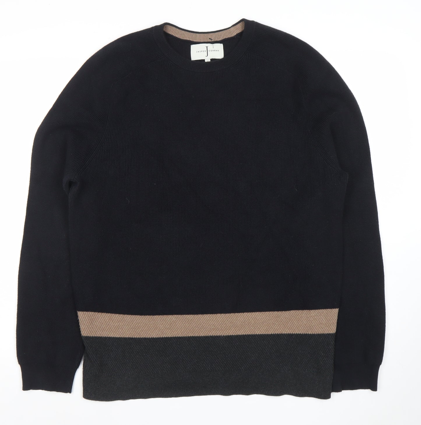 Jasper Conran Men’s Black Cotton Wool Knit Jumper Size L