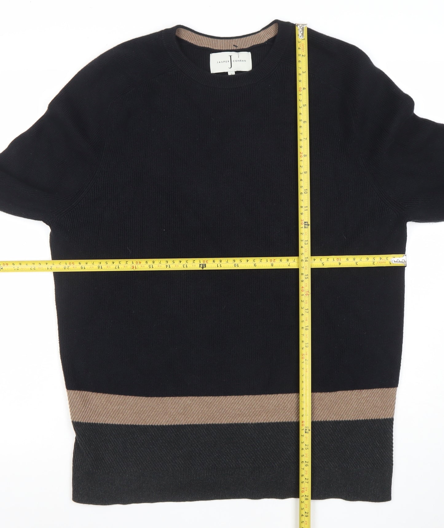 Jasper Conran Men’s Black Cotton Wool Knit Jumper Size L