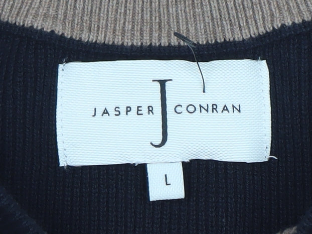 Jasper Conran Men’s Black Cotton Wool Knit Jumper Size L