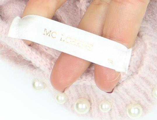 MIC TORSER Women Pink Beaded Bow Back V-Neck Wool Blend Jumper One Size