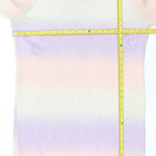 George Women’s Multicoloured High Neck Knit Tunic Jumper L 16-18