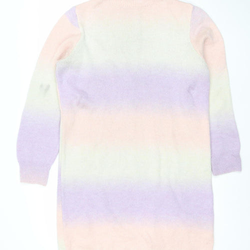 George Women’s Multicoloured High Neck Knit Tunic Jumper L 16-18