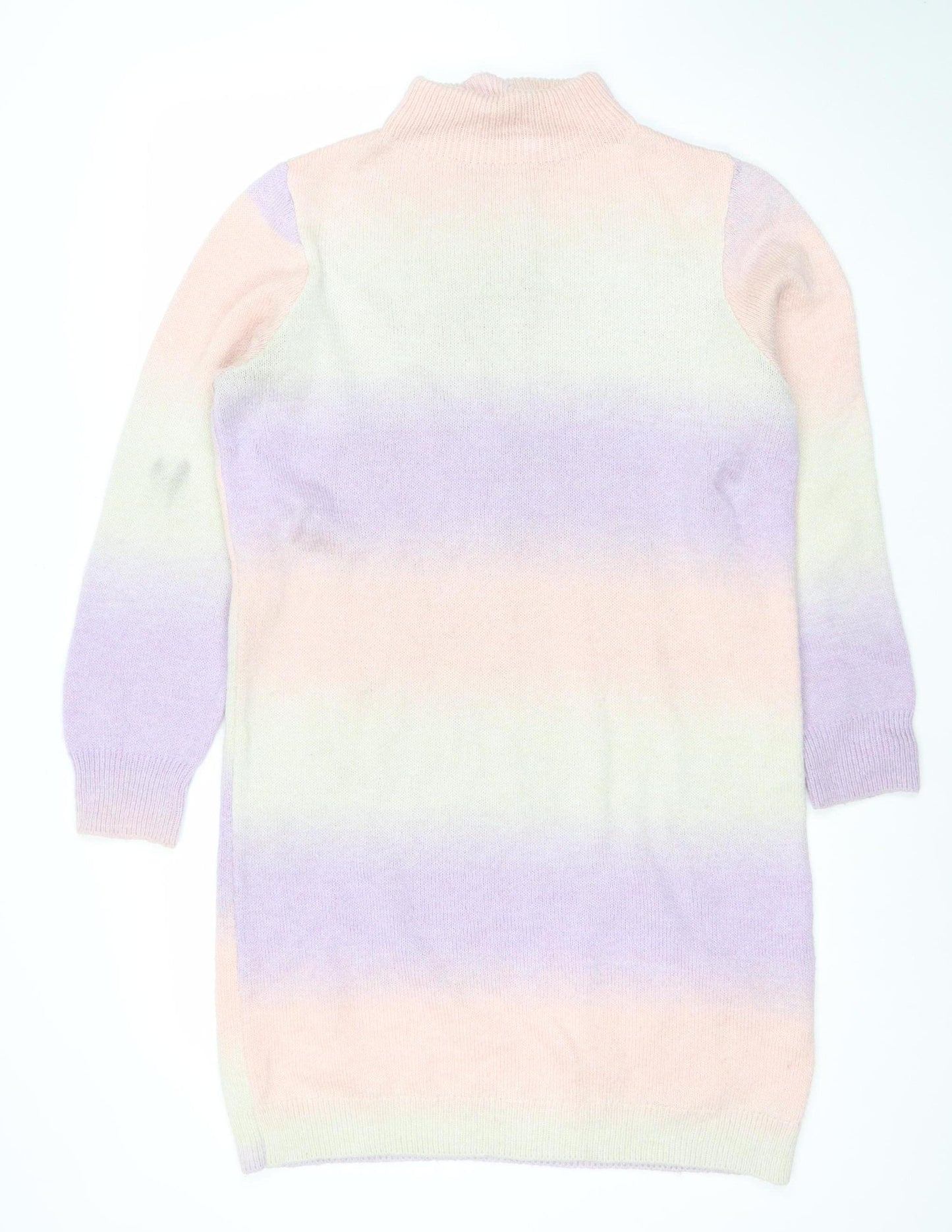 George Women’s Multicoloured High Neck Knit Tunic Jumper L 16-18