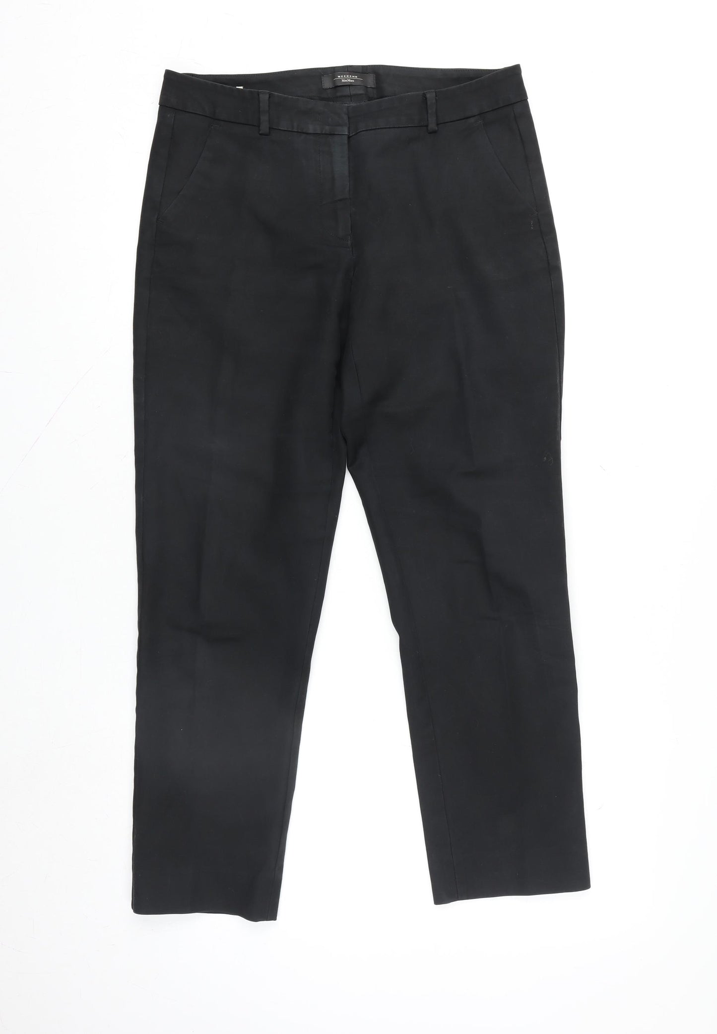 Max Mara Weekend Women Black Size 12 Slim Cigarette Trousers