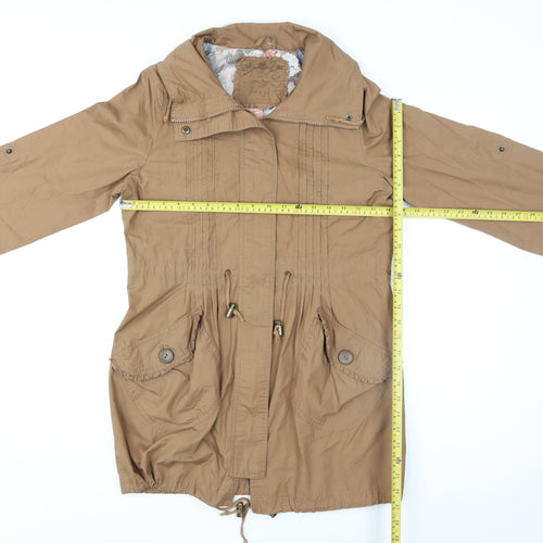 Denim Co Women's Brown Cotton Parka Coat Size 14