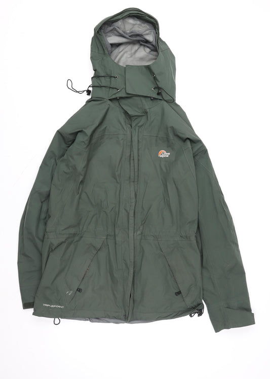 Lowe Alpine Men's Green Small Waterproof Hooded Hiking Jacket