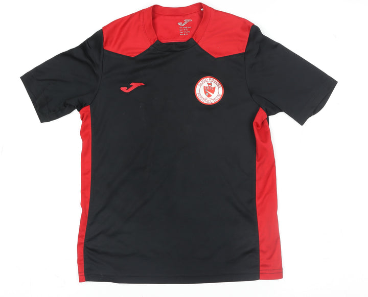 Joma Boys Black Red Football Activewear T-Shirt 8-10 Years Athletic Fit
