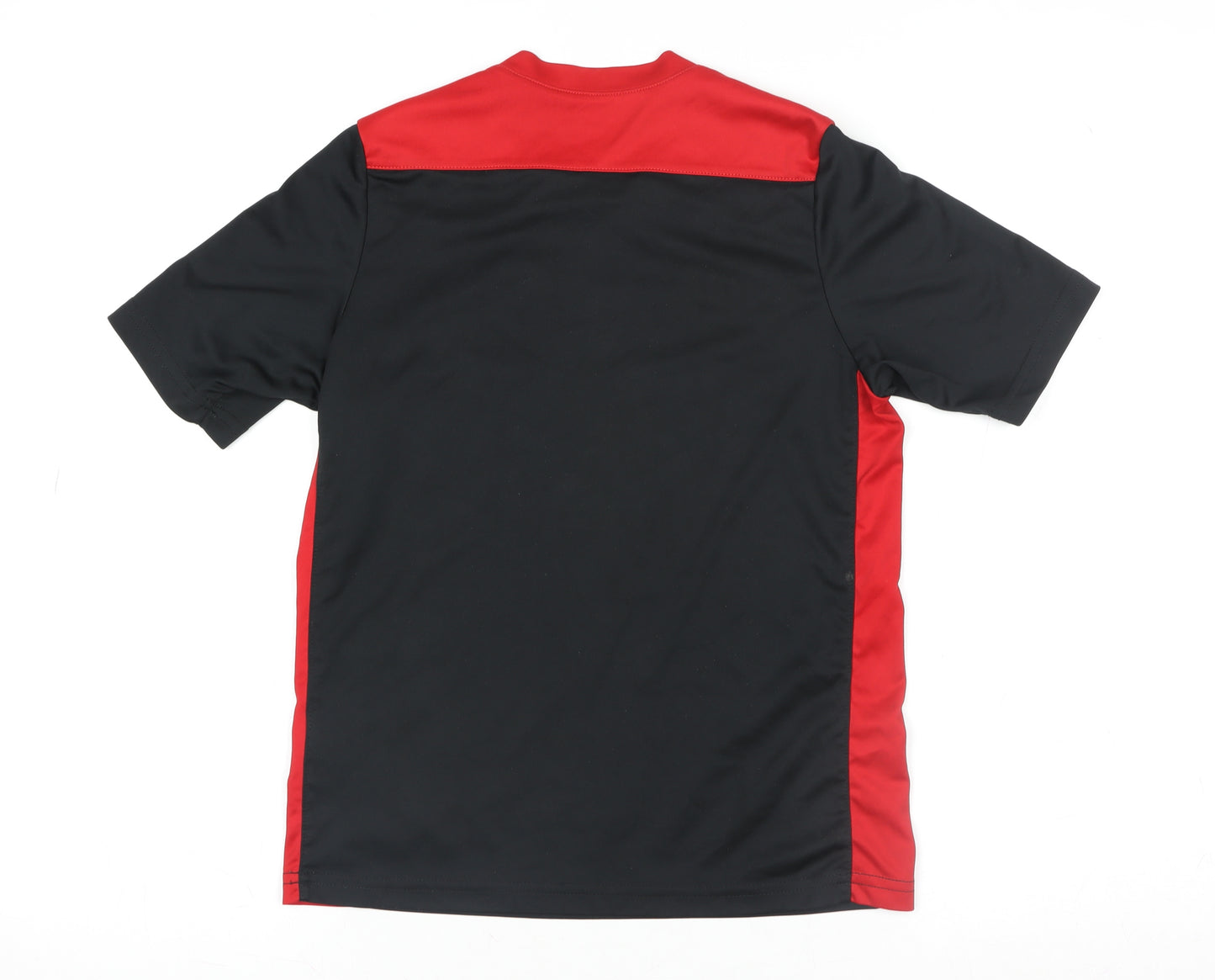 Joma Boys Black Red Football Activewear T-Shirt 8-10 Years Athletic Fit