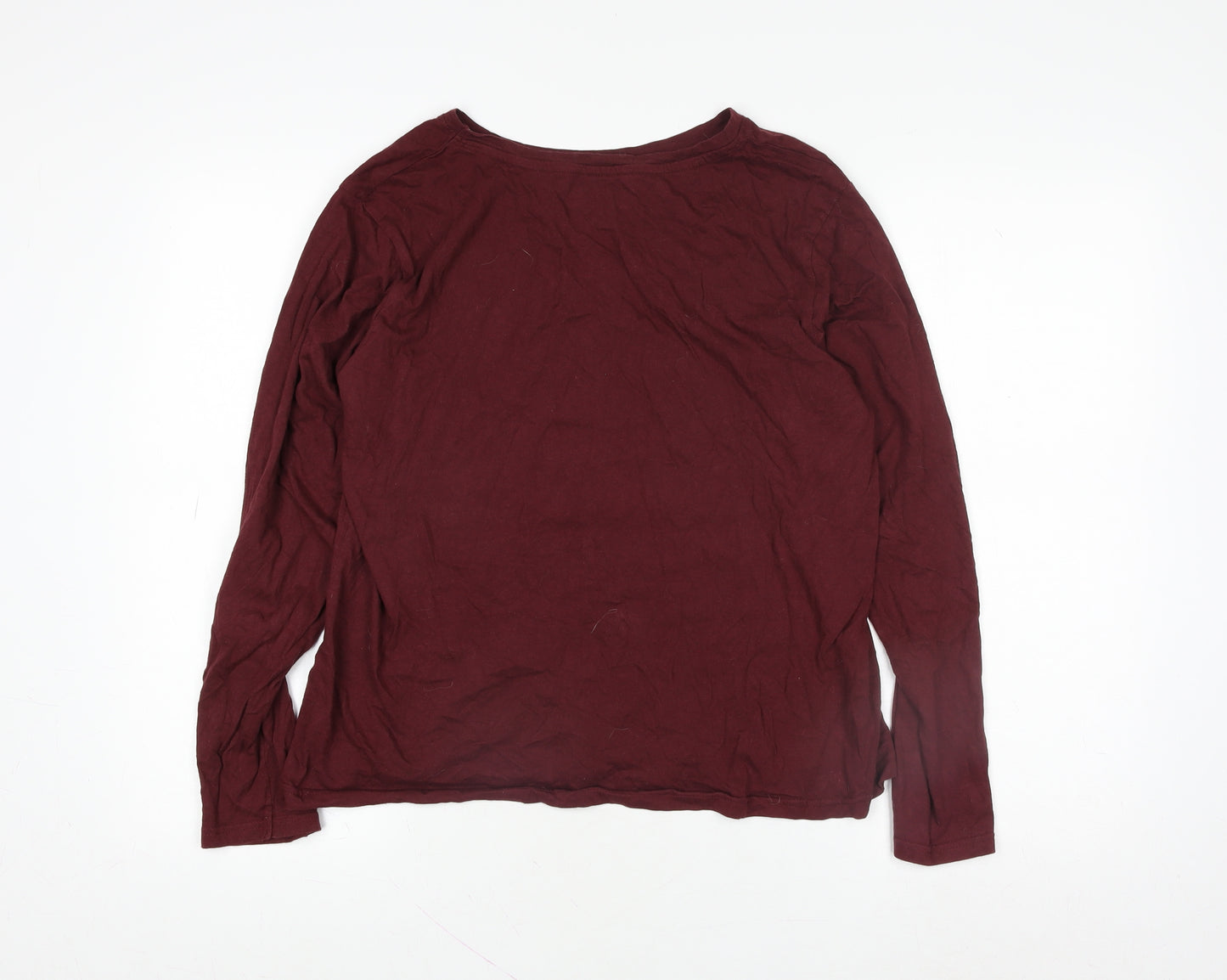 Harry Potter Women Red Long Sleeve Cotton T-Shirt Size M