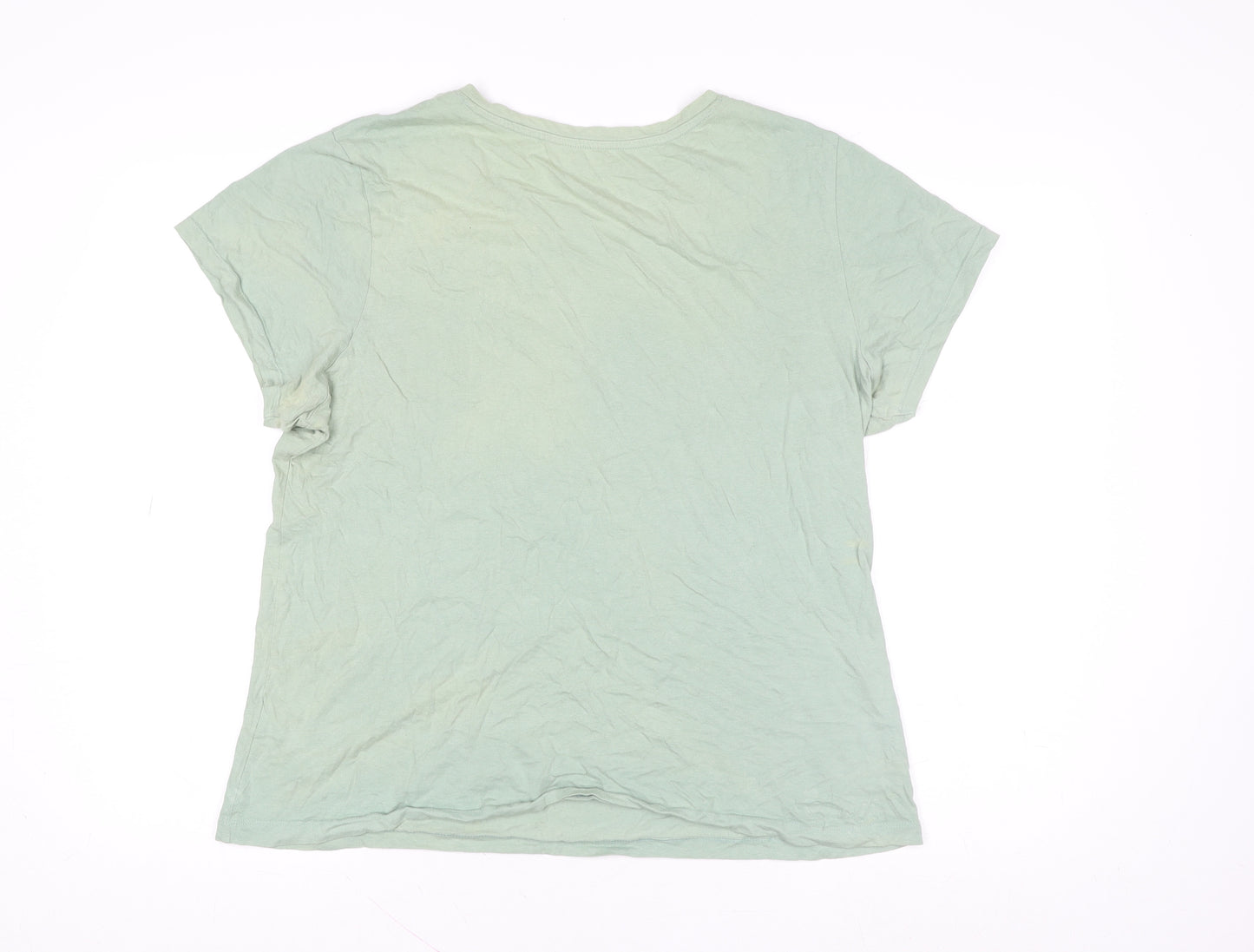 Garfield Women's Green T-Shirt Style Nightshirt L Funny Cartoon Print