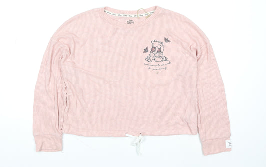 Primark Disney Winnie the Pooh Pink Long Sleeve Pyjama Top Women M