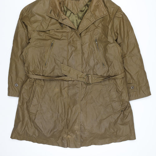 Four Seasons of London Men's Brown M Belted Waterproof Rain Coat