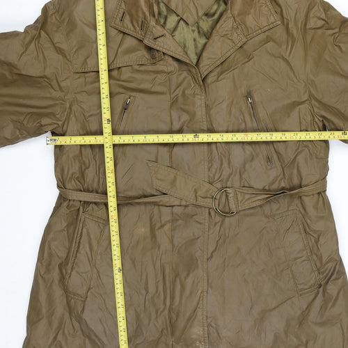 Four Seasons of London Men's Brown M Belted Waterproof Rain Coat