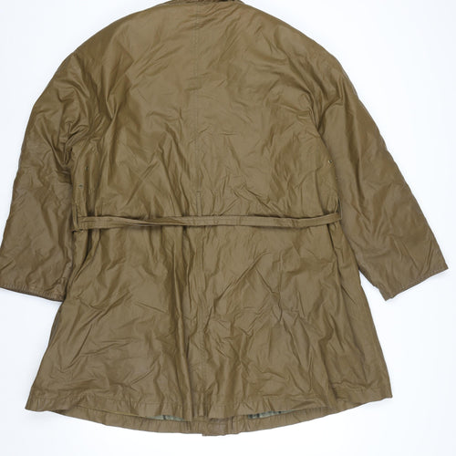 Four Seasons of London Men's Brown M Belted Waterproof Rain Coat