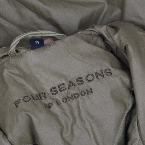 Four Seasons of London Men's Brown M Belted Waterproof Rain Coat