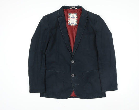 Rhino Rugby Men's Blue Cotton Blazer Jacket Small Casual