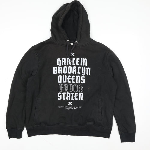 Cedarwood State Black XL Hoodie Harlem Brooklyn Print Unisex