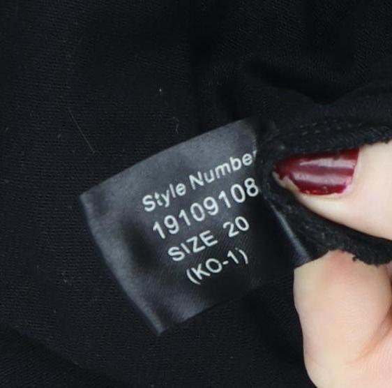 Roman Women Black Sequin Star Cowl Neck Long Sleeve Pullover Sweatshirt Size 20