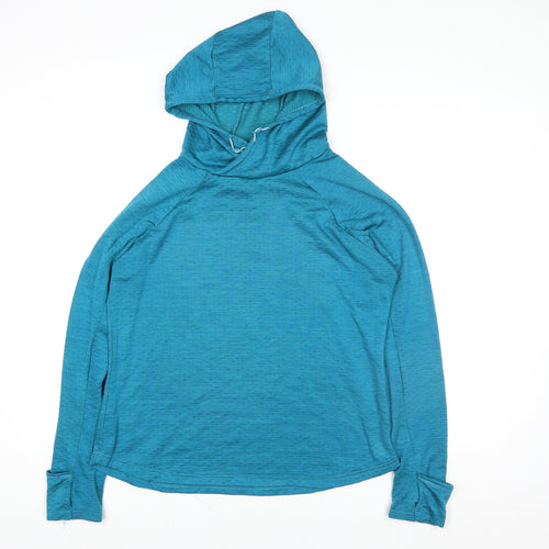 Dunnes Stores Women Blue Hooded Pullover Sweatshirt Size 12