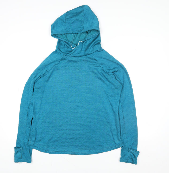 Dunnes Stores Women Blue Hooded Pullover Sweatshirt Size 12