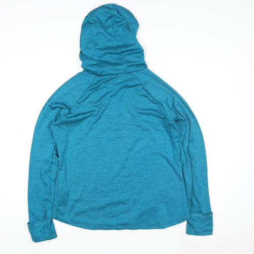 Dunnes Stores Women Blue Hooded Pullover Sweatshirt Size 12