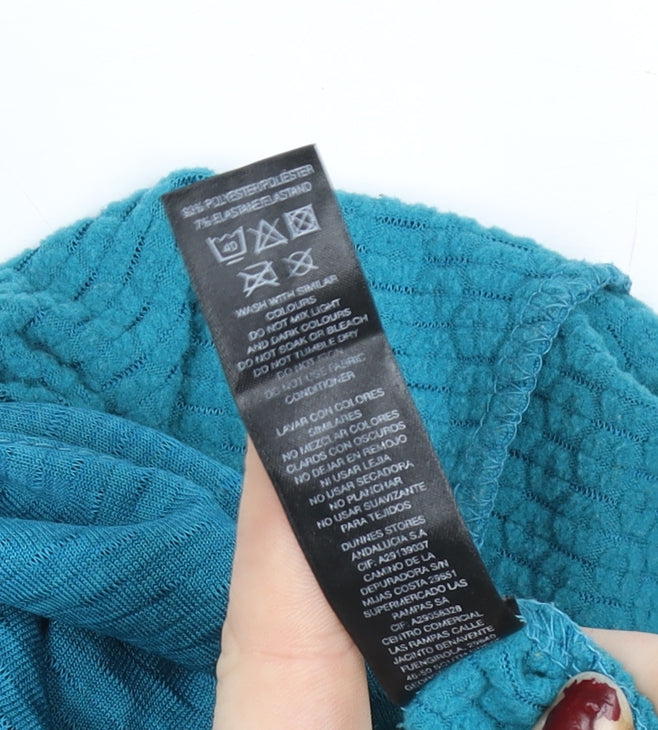 Dunnes Stores Women Blue Hooded Pullover Sweatshirt Size 12