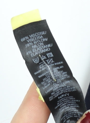 Dunnes Stores Women's Navy Blue Stretch Straight Leg Trousers Size 12