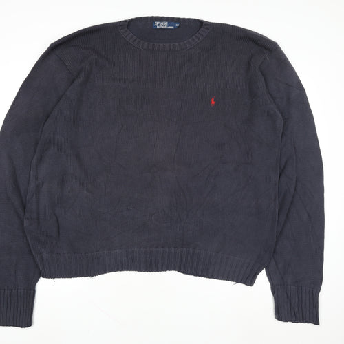 Ralph Lauren Men’s Blue 2XL Cotton Crew Neck Pullover Jumper